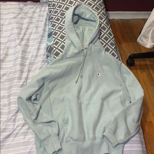 Pastel Teal Male Champion Hoodie Size M